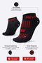 Meia Curta para Corrida HUPI - Running Pro Preto/Vermelho