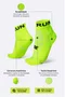Meia Curta para Corrida HUPI Running Pro Run Amarelo Neon