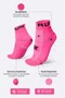 Meia Curta para Corrida HUPI Running Pro Run Rosa Neon LT