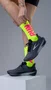 Meia de Corrida HUPI Run Amarelo Neon/Rosa