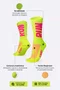 Meia de Corrida HUPI Run Amarelo Neon/Rosa