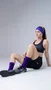 Meia de Corrida HUPI Run Roxo/Preto