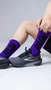 Meia de Corrida HUPI Run Roxo/Preto