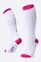 Meia HUPI Air Longa Branco e Rosa
