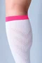 Meia HUPI Air Longa Branco e Rosa