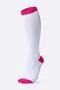 Meia HUPI Air Longa Branco e Rosa