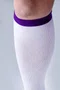 Meia HUPI Air Longa Branco e Roxo
