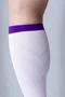 Meia HUPI Air Longa Branco e Roxo