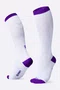 Meia HUPI Air Longa Branco e Roxo
