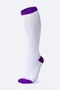 Meia HUPI Air Longa Branco e Roxo