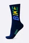 Meia HUPI Bike Brasil Azul Marinho Pés Menores 34-38