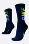 Meia HUPI Bike Brasil Azul Marinho Pés Menores 34-38