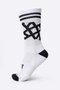 Meia HUPI Cano Médio Crew Branco