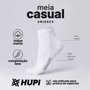 Meia HUPI Casual Cano Curto Algodão Branco