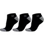 Meia HUPI Casual Soft Preto e Cinza - Kit 03 Pares Unissex