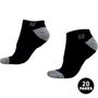 Meia HUPI Casual Soft Preto e Cinza - Kit 20 Pares Unissex