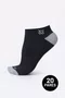 Meia HUPI Casual Soft Preto e Cinza - Kit 20 Pares Unissex