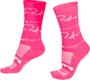 Meia HUPI Heart Beat Rosa - LT para pés menores 34-38