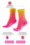 Meia HUPI Hyperline Rosa/Amarelo - LT para pés menores 34-38