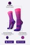 Meia HUPI Hyperline Roxo/Rosa - LT para pés menores 34-38