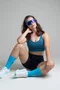 Meia HUPI Lisa Azul