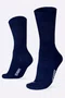 Meia HUPI Lisa Azul Marinho - Tamanho Plus 42-46