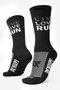Meia HUPI Live Love Run Preto - LT para pés menores 34-38