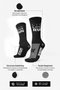 Meia HUPI Live Love Run Preto - LT para pés menores 34-38