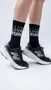 Meia HUPI Live Love Run Preto - LT para pés menores 34-38
