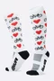 Meia HUPI Longa Love Bike Branco