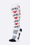 Meia HUPI Longa Love Bike Branco