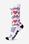 Meia HUPI Love Bike Branco