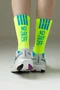 Meia HUPI No Day Off Amarelo Neon/Azul - LT para pés menores 34-38