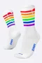 Meia HUPI Pride Heart Branco Pés Menores 34-38