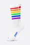 Meia HUPI Pride Heart Branco Pés Menores 34-38