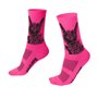 Meia HUPI Rock N Roll Rosa Neon
