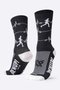Meia HUPI Run Beats Preto - LT para pés menores 34-38