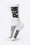 Meia HUPI Run Branco/Preto - LT para pés menores 34-38