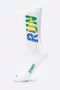 Meia HUPI Run Brasil Branco