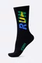 Meia HUPI Run Brasil Preto Plus 42-46