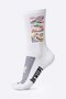 Meia HUPI Run Colors Branca - LT para pés menores 34-38