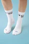Meia HUPI Run Day Branco - LT para pés menores 34-38