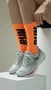 Meia HUPI Run Laranja Neon 