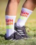 Meia HUPI Run Run Run Branco