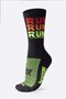 Meia HUPI Run Run Run Preto