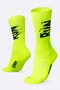 Meia HUPI Run Splash Amarelo Neon Plus 42–46