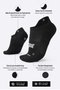 Meia HUPI Running Pro Invisível Preto - Tamanho Plus 42-46