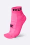 Meia Curta para Corrida HUPI Running Pro Run Rosa Neon LT