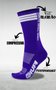 Meia HUPI Sonhe Treine Alcance Roxo/Branco - LT para pés menores 34-38