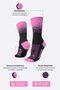 Meia HUPI Splash Preto e Rosa - LT para pés menores 34-38